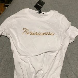 White t-shirt “Parisienne” graphic tee